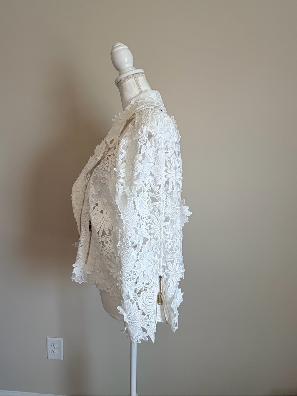 Generation love Crawford 3D Lace floral Moto Jacket size xl NWT - Picture 11 of 15